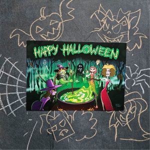 Открытка HALLOWEEN Ведьмы
