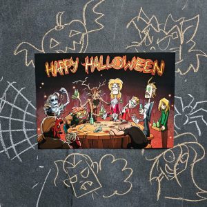 Открытка HALLOWEEN Покер