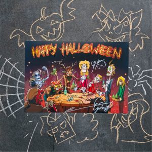 Открытка HALLOWEEN Покер с автографом Авторов