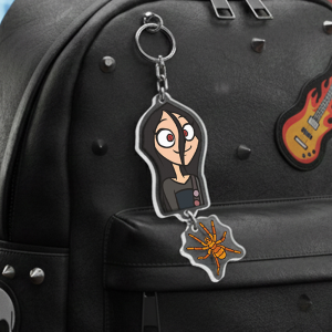 Брелок акриловый "Лиф с пауком"