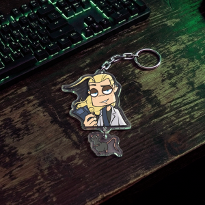 Брелок акриловый "Ди с крысой"