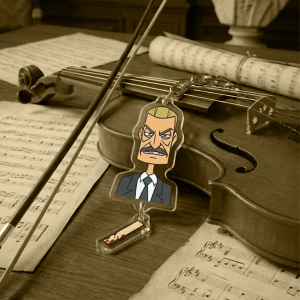 Acrylic keychain "Gustov with a ruler"