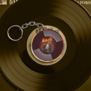 Acrylic keychain "Bach record"
